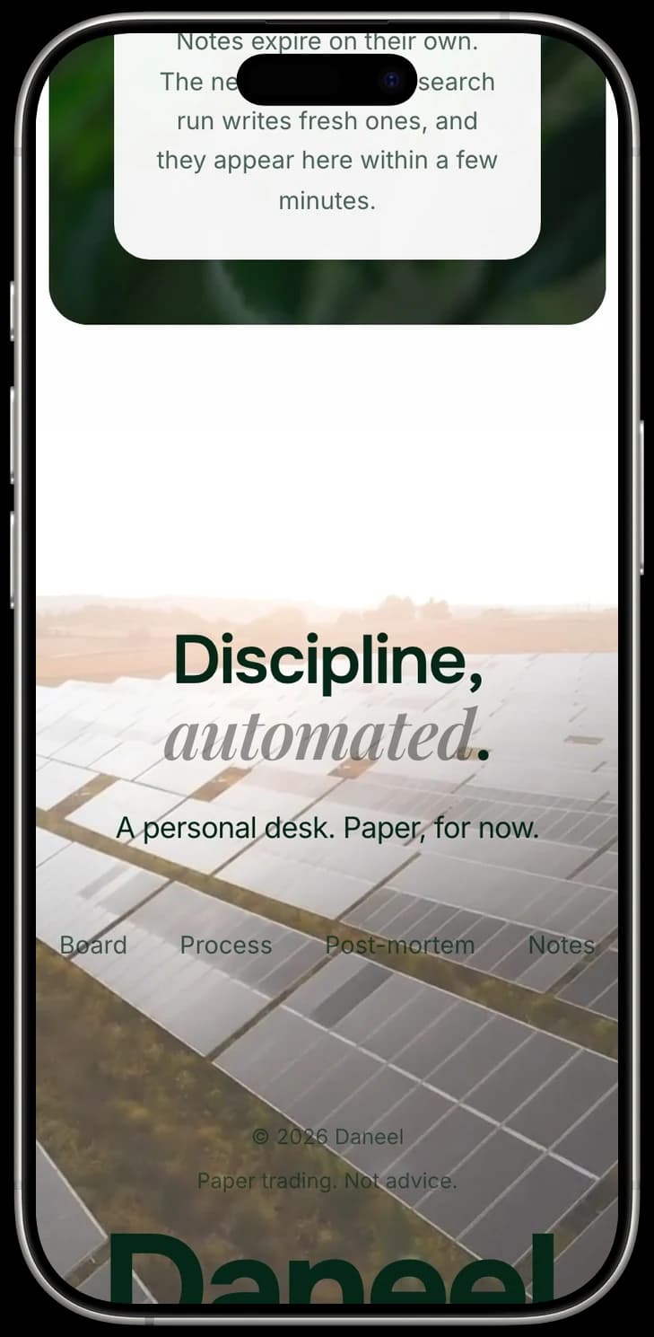 Daneel mobile: the closing ask