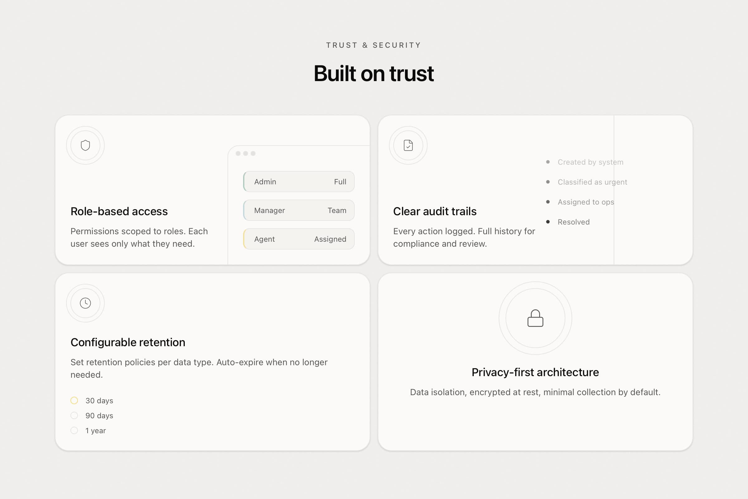 Nyxis AI trust and security: access, audit trails, retention, privacy