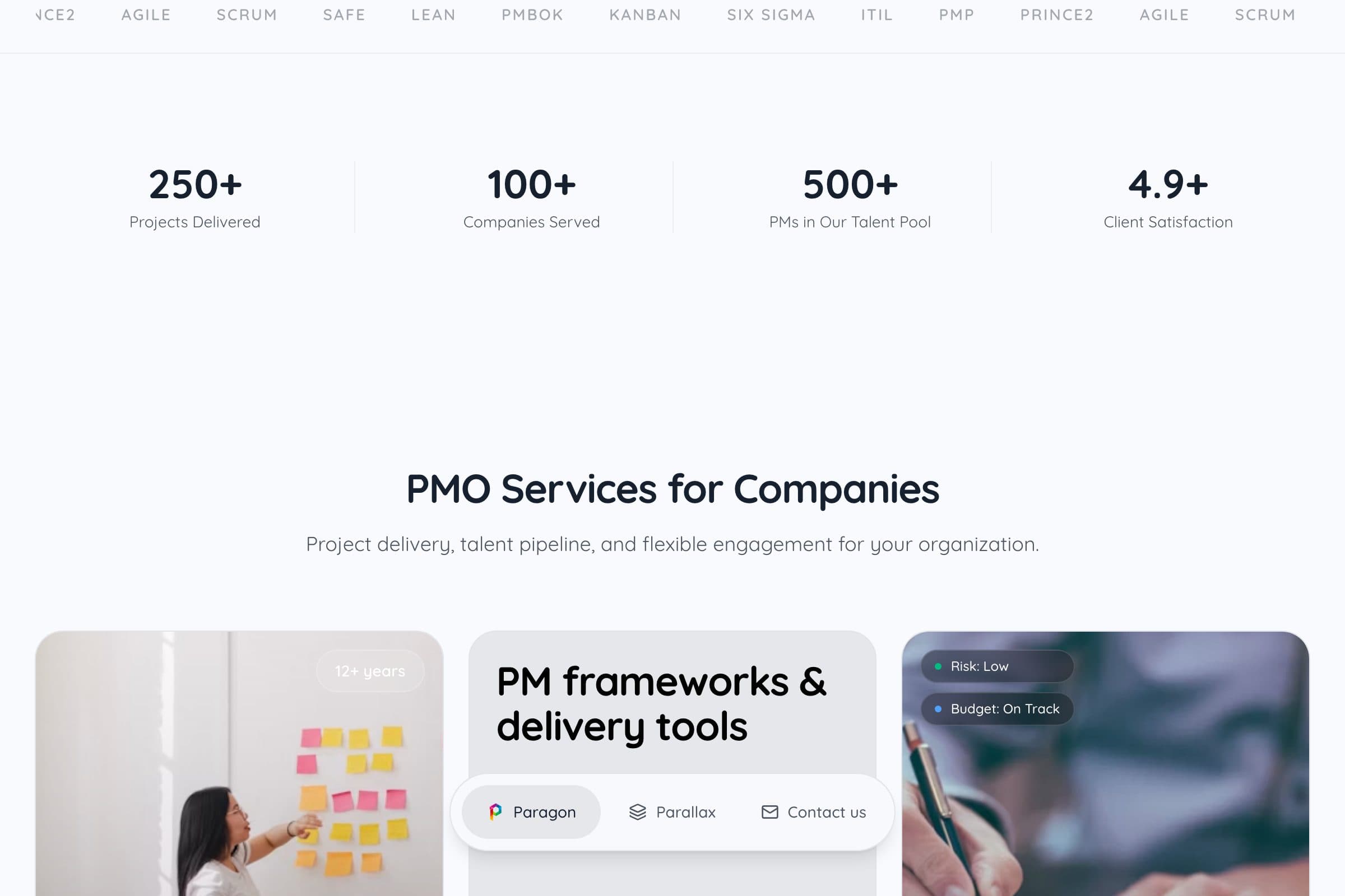 Paragon delivery numbers and frameworks