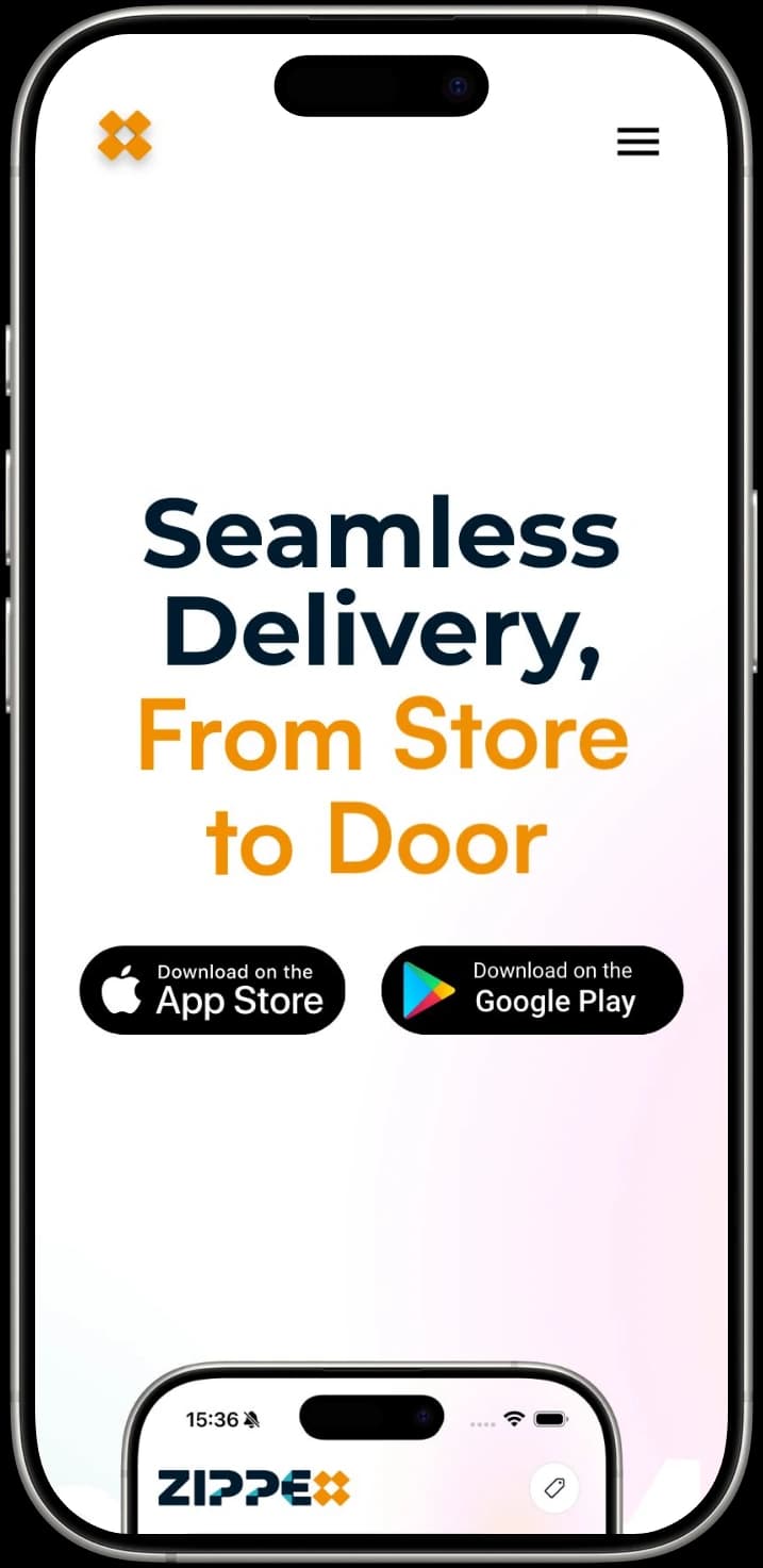 Zippex mobile hero: seamless delivery from store to door